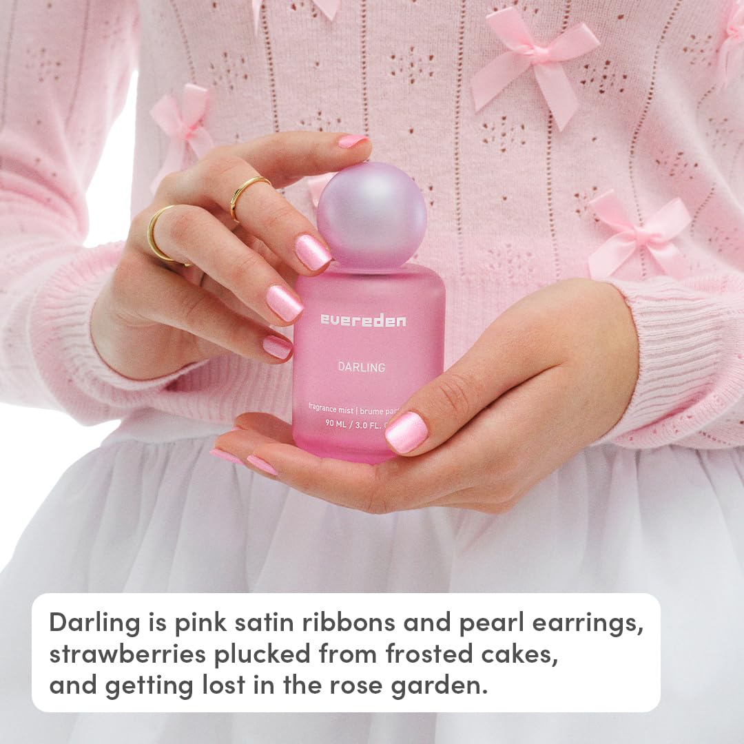 Evereden Darling mist on skin highlighting gentle, non-greasy texture