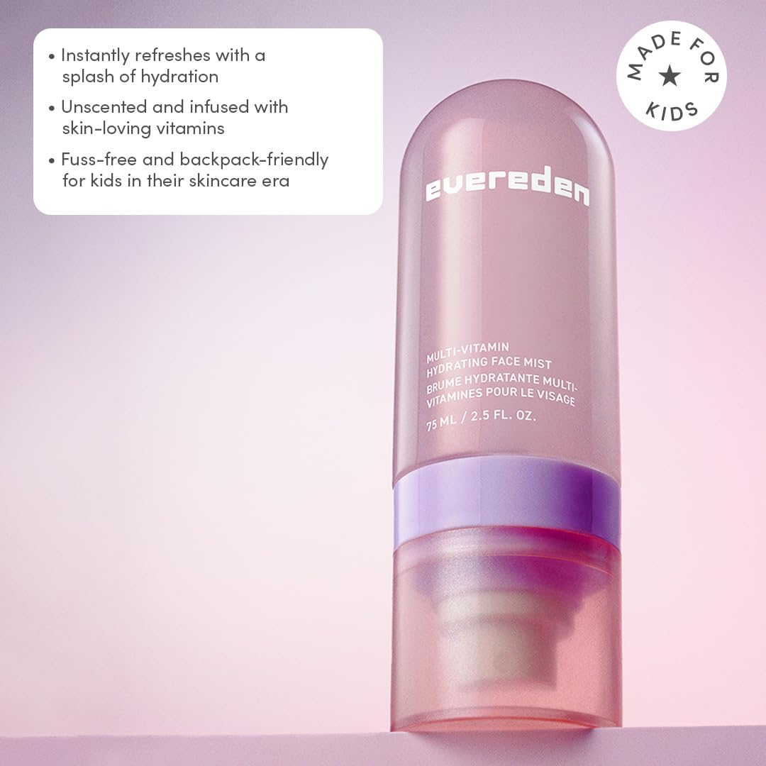 Evereden face mist texture droplet on skin showing lightweight, dewy finish