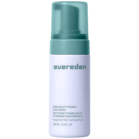Evereden front packaging of 3.4 fl oz kids face wash showing clean label and size benefit