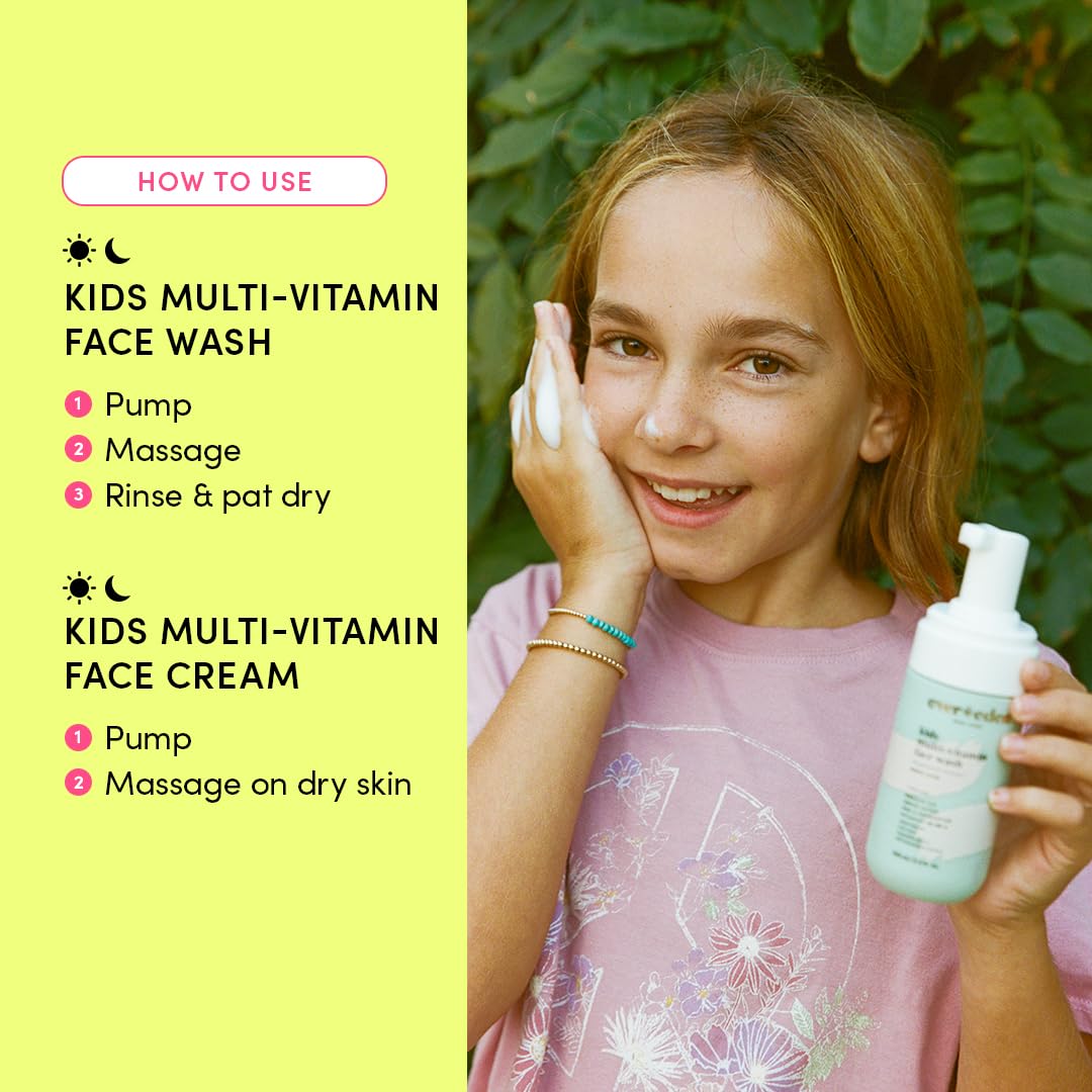 Evereden face wash pump closeup highlighting easy dispensing and safety
