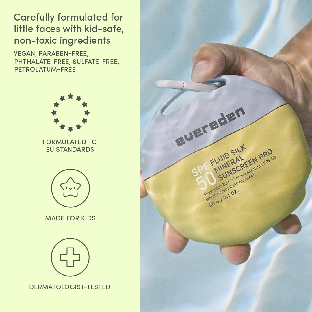 Evereden ingredient label close-up highlighting zinc oxide and nourishing oils