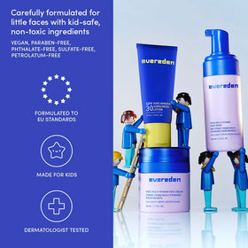 Closeup of Evereden product label and ingredient list for transparency