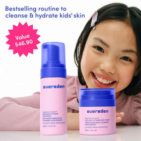 Evereden child applying cream demonstrating quick absorption