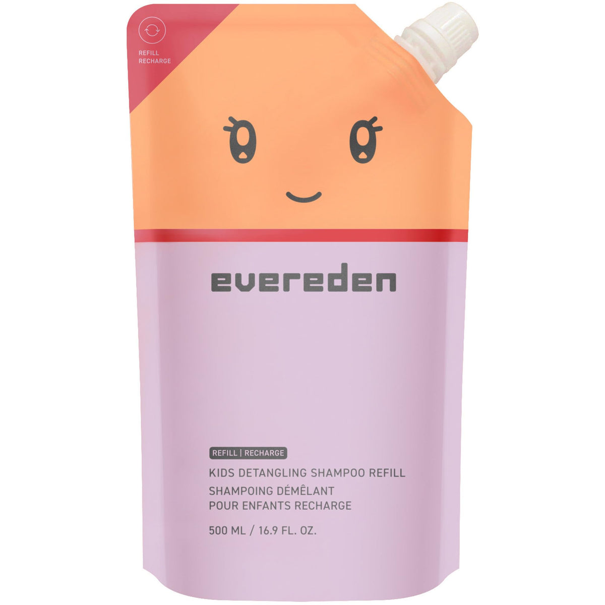 Evereden front packaging showing gentle kids shampoo and clear label benefit