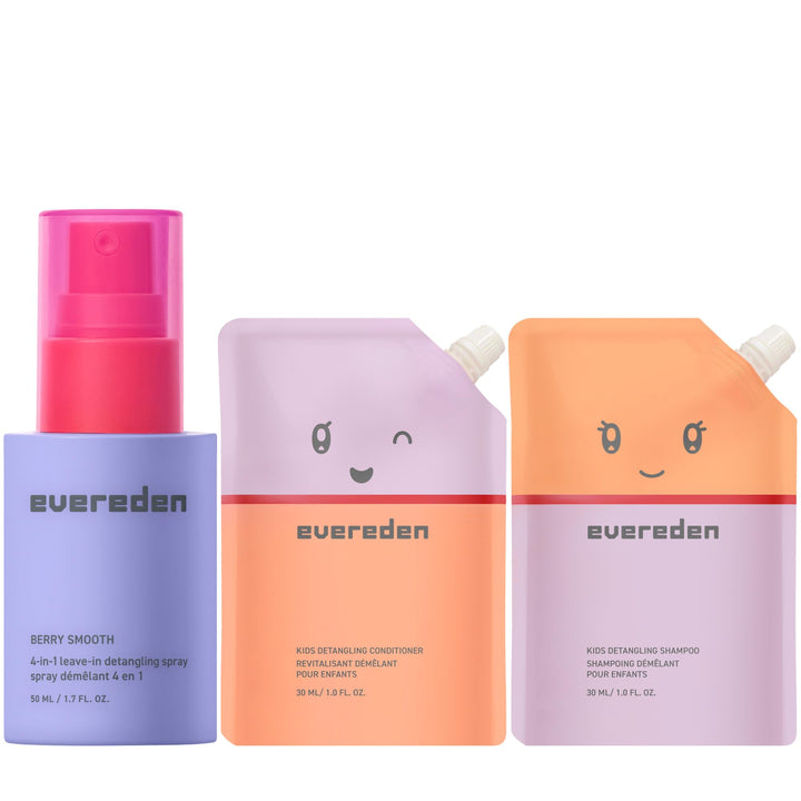 Evereden mini trio front packaging showing compact travel bottles and benefits