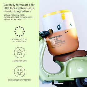 Evereden product amount on hand demonstrating non-greasy finish