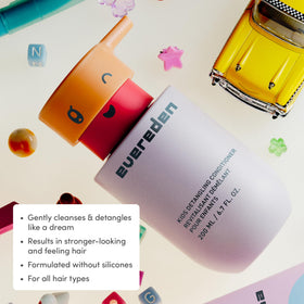 Evereden creamy foam on palm demonstrating gentle lather and easy rinsing