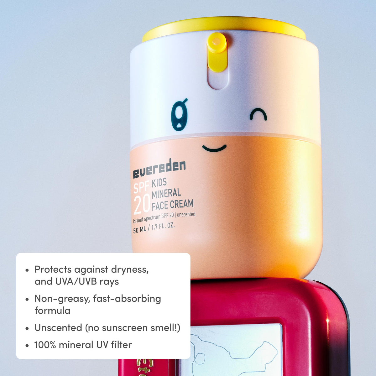 Evereden tube open with cream texture for easy, quick application
