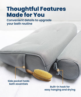 Everlasting Comfort in use with woman reclining comfortably for neck support