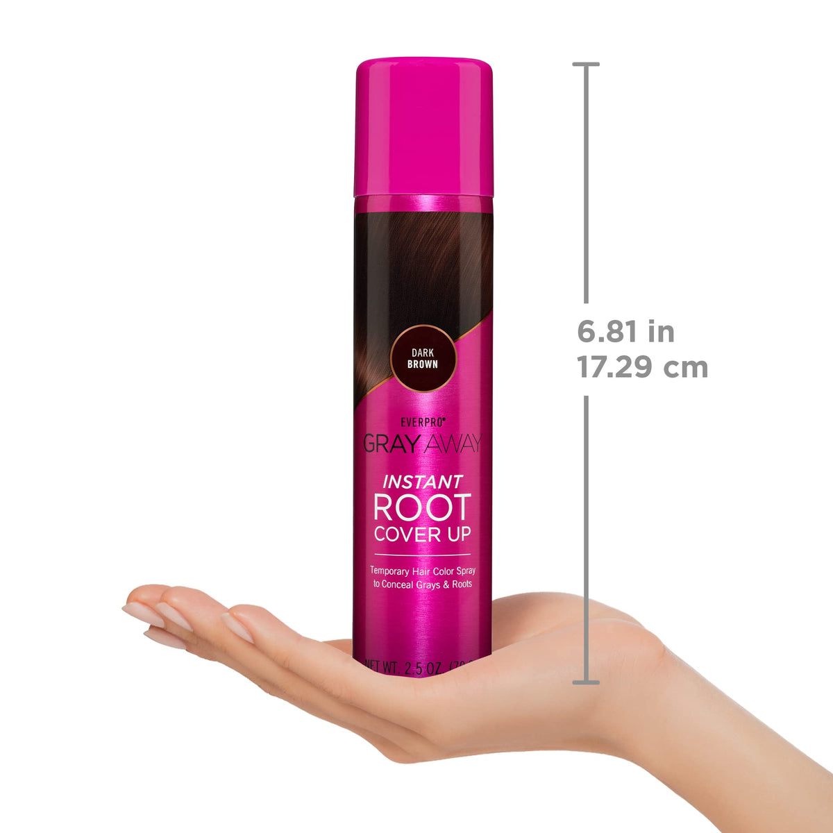 EVERPRO 2.5oz can in hand showing compact travel-friendly size