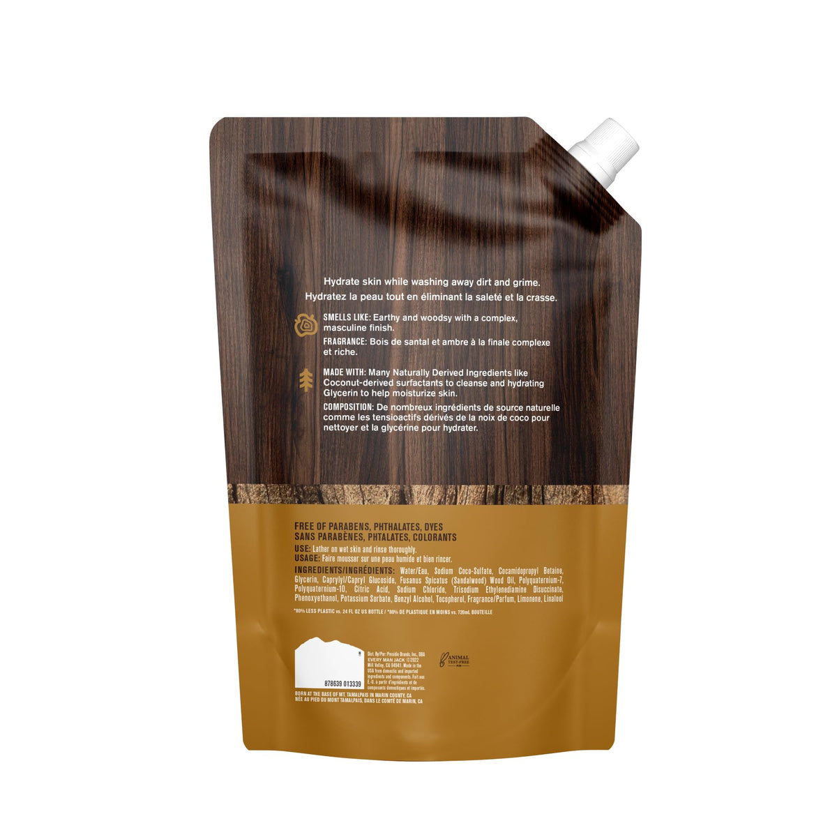 Every Man Jack ingredients close-up showing naturally derived components benefit
