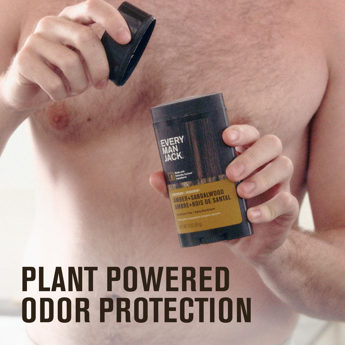 Every Man Jack amber and sandalwood stick close-up highlighting scent