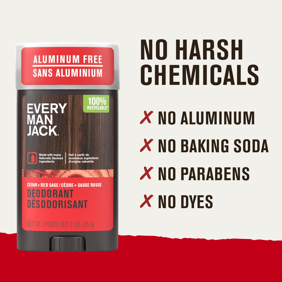 Every Man Jack deodorant being applied to underarm for all-day confidence