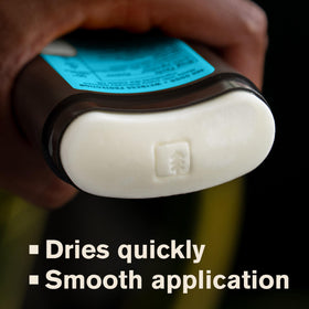 Every Man Jack being applied underarm demonstrating quick-dry convenience