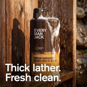 Every Man Jack back label close-up showing ingredients and benefits for informed buyers