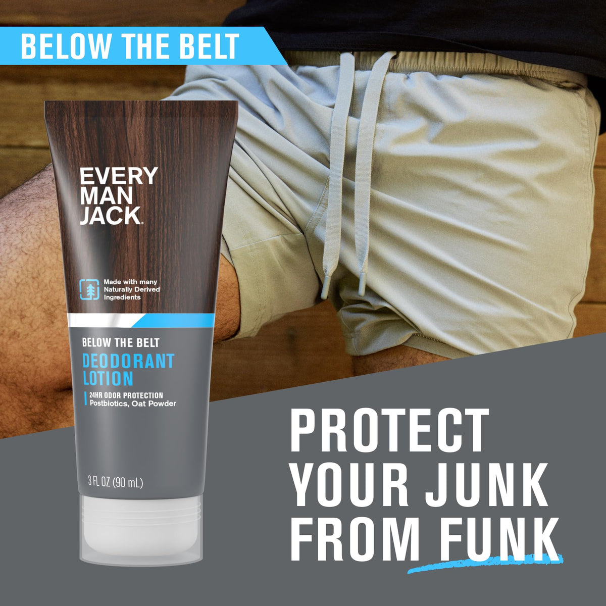 Every Man Jack back label closeup listing naturally derived ingredients and directions