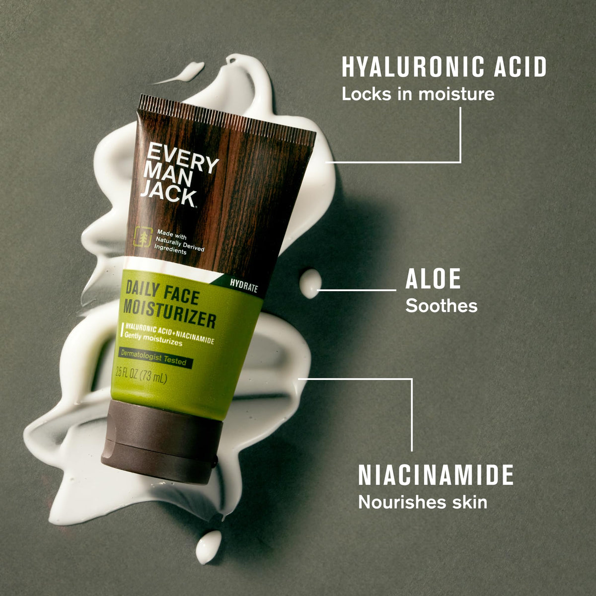 Every Man Jack bottle in a bathroom routine setting to show daily use practicality