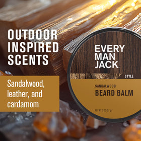 Every Man Jack balm on palm demonstrating easy warming and spreadability