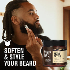 Every Man Jack open tub revealing smooth butter texture for easy spread