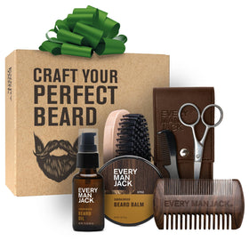 Every Man Jack front packaging showing complete beard kit and gift appeal