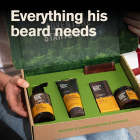 Every Man Jack Beard & Face Wash pump close-up demonstrating easy dispensing