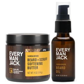 Every Man Jack bundle front packaging showing both products and sandalwood scent benefit