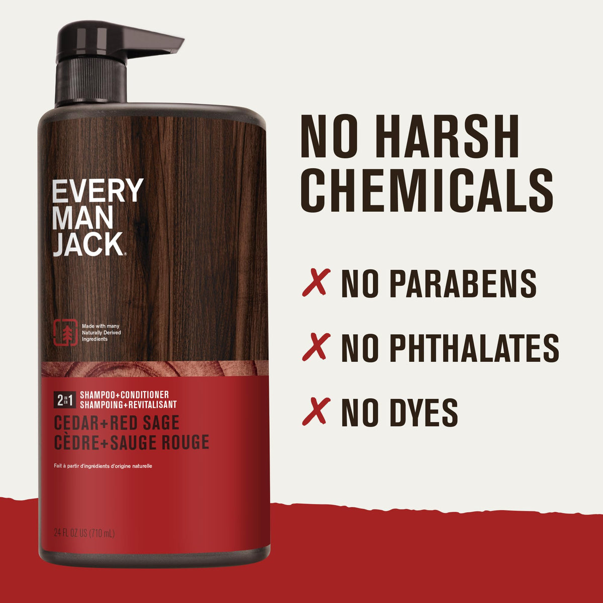Every Man Jack bottle in shower setting, practical everyday use