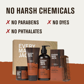 Every Man Jack product flatlay in bathroom conveying complete daily routine