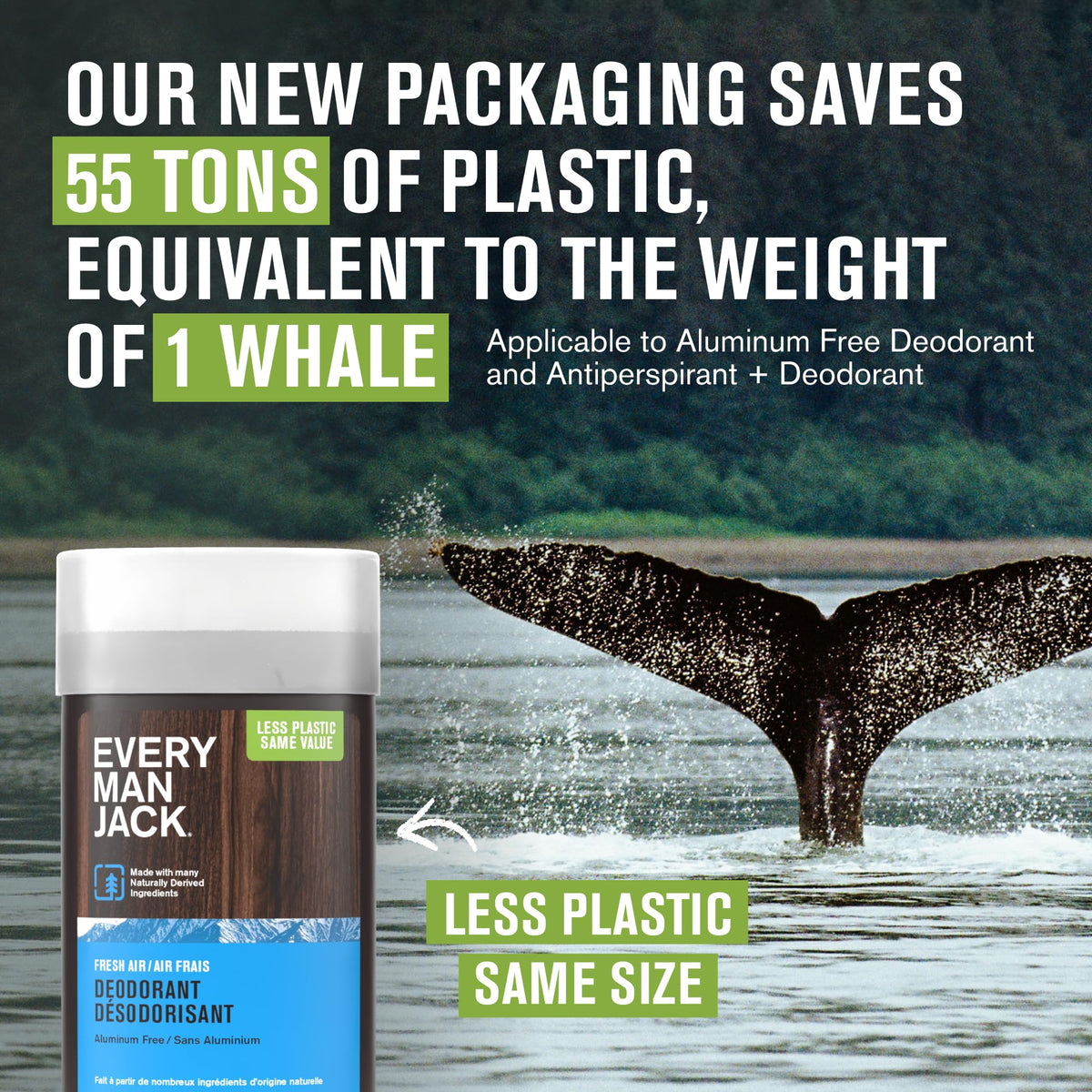 Two-pack box of Every Man Jack Fresh Air showing value and replacement convenience