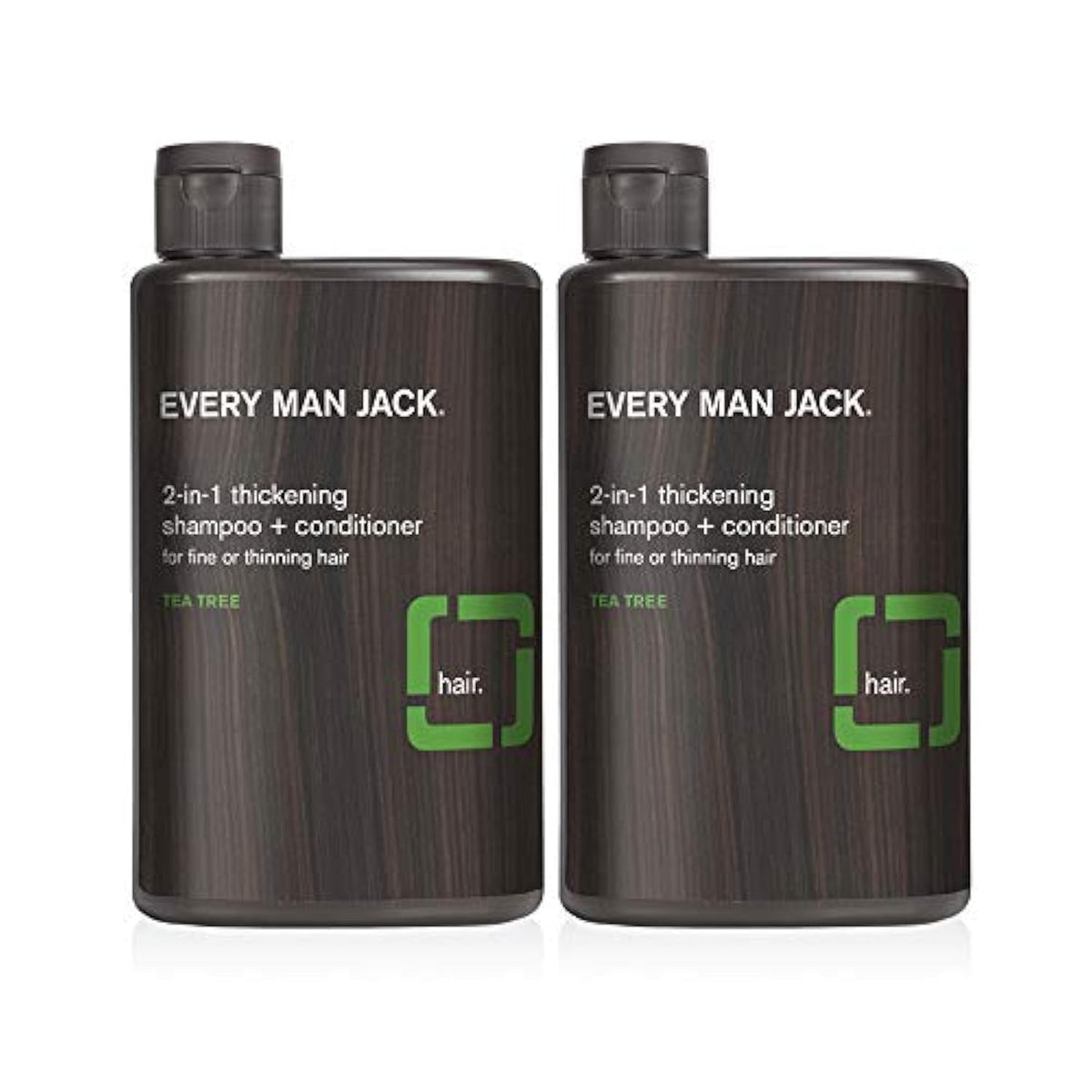 Every Man Jack front packaging showing twin pack and product benefits