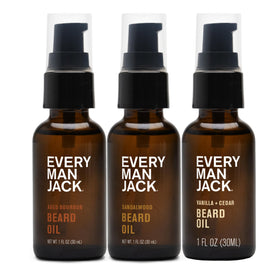 Every Man Jack three-bottle gift set front view showing variety and natural look