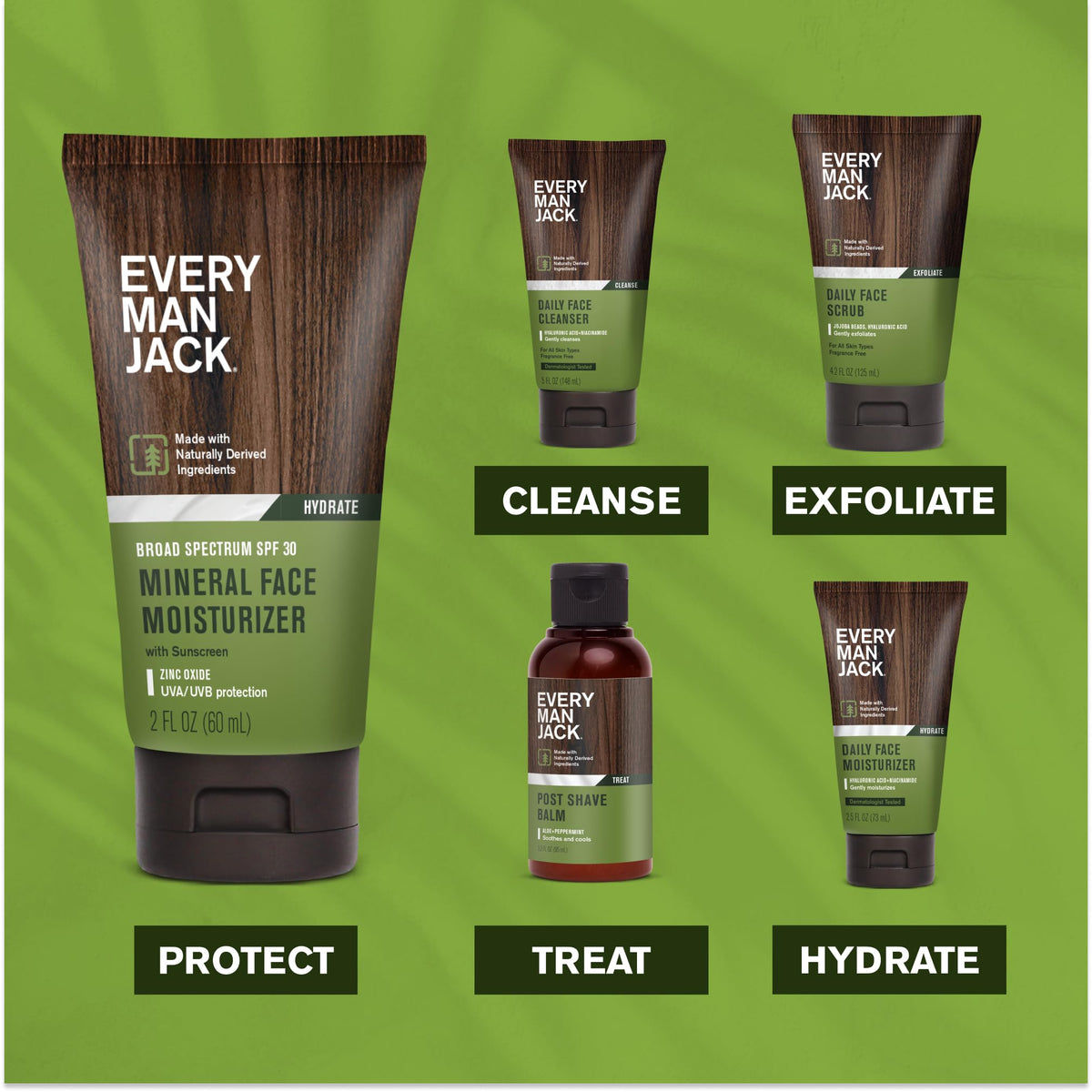 Every Man Jack with aloe plant highlighting soothing hydration benefit