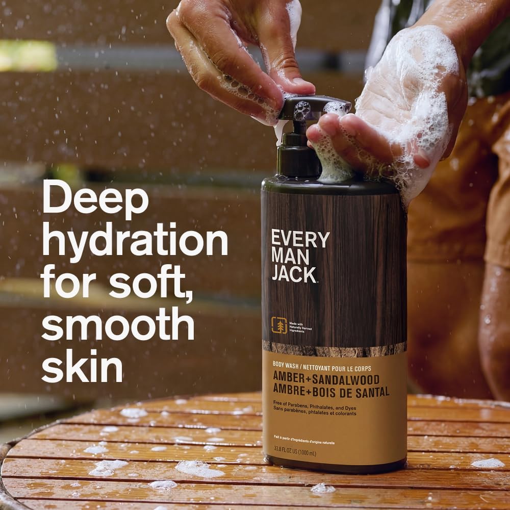 Every Man Jack rich lather on washcloth, demonstrating gentle cleansing and hydration