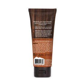 Every Man Jack label close-up emphasizing ingredients and soothing claims benefit