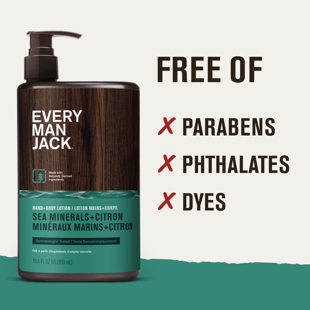 Every Man Jack lotion absorbed on forearm demonstrating quick absorption