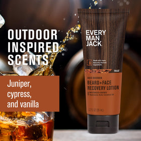 Every Man Jack lotion texture close-up demonstrating lightweight absorption benefit
