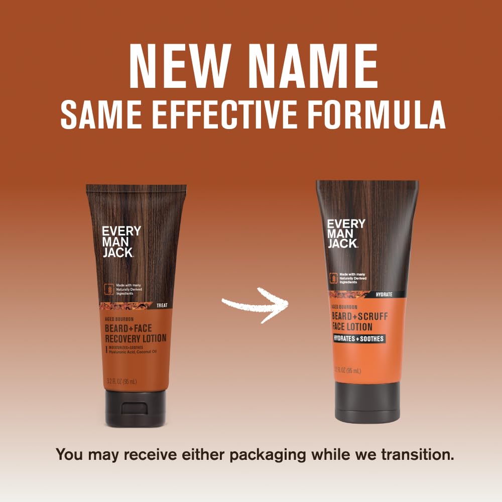 Every Man Jack lotion grouped with beard wash and oil showing routine compatibility benefit