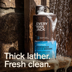 Every Man Jack pump close-up demonstrating easy one-handed dispensing
