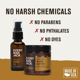 Every Man Jack oil droplet on beard hair showing shine and hydration benefit