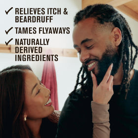 Applying Every Man Jack oil into palms ready to hydrate beard and nourish skin