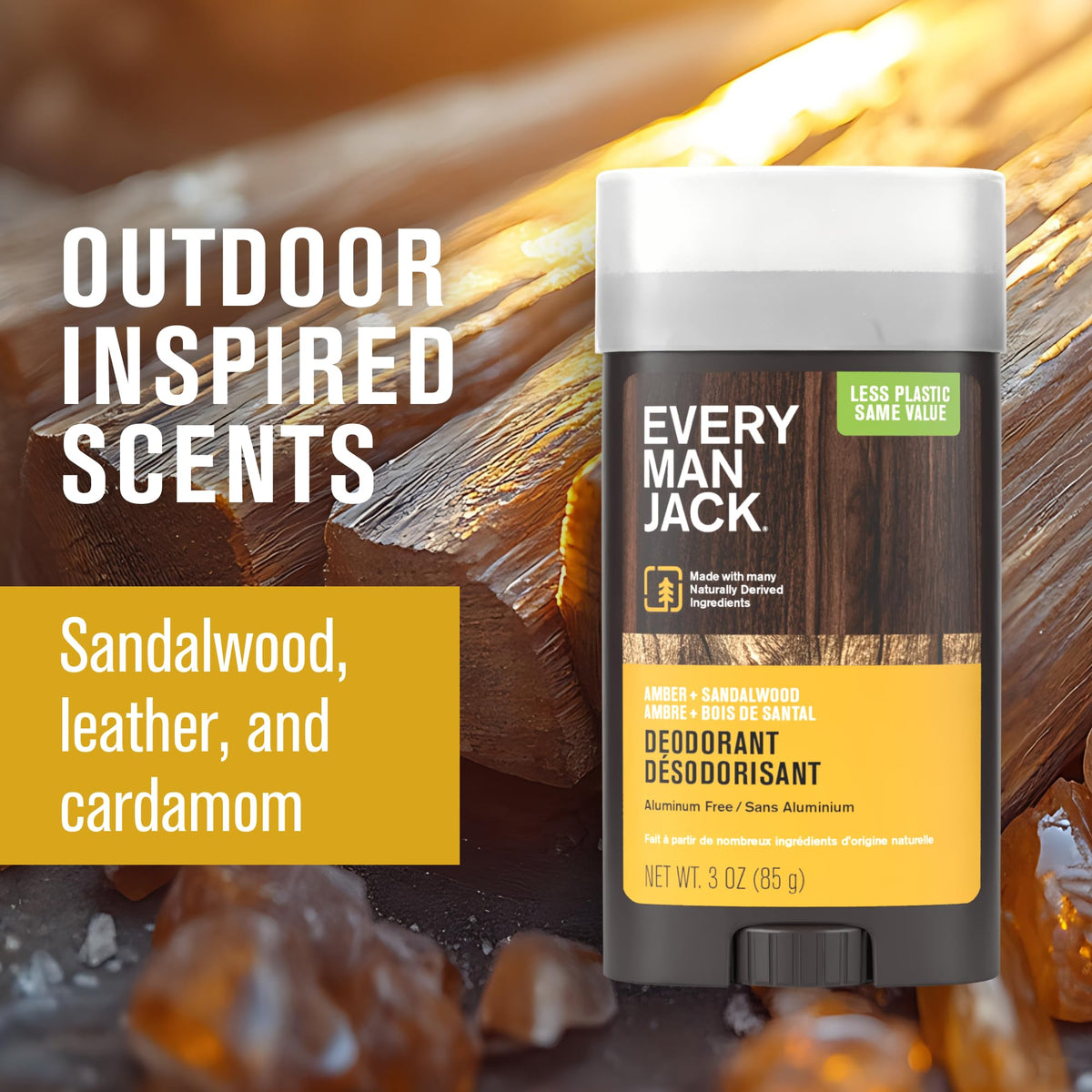 Every Man Jack open cap with product being applied demonstrating easy use and quick-dry benefit