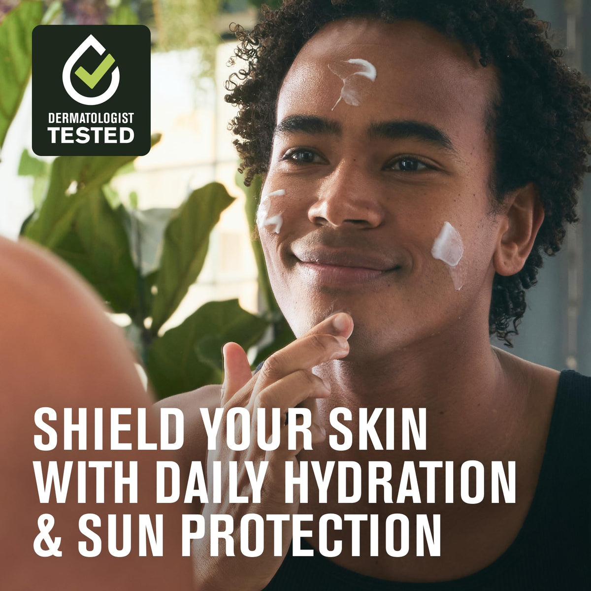 Every Man Jack open cap showing lotion texture and quick absorption benefit