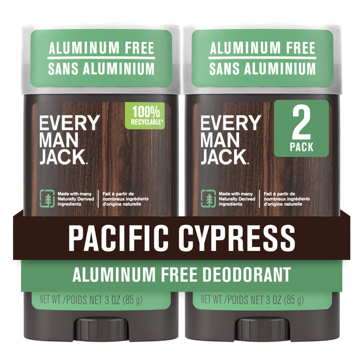 Every Man Jack front packaging showing Pacific Cypress scent and benefits