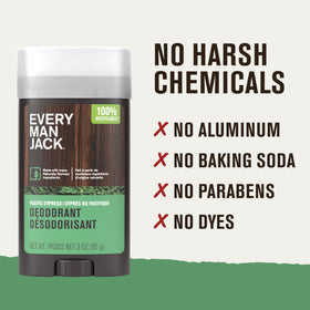 Every Man Jack ingredient list callout showing naturally derived extracts and benefits