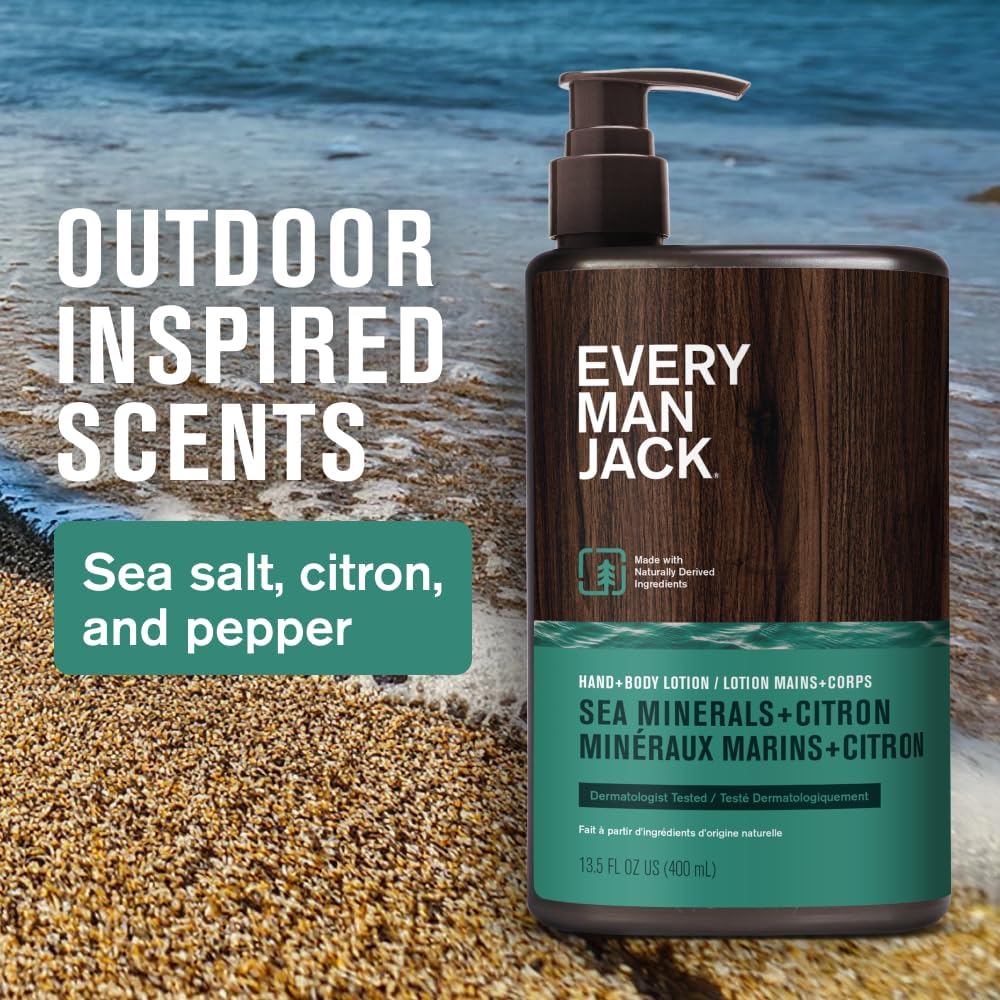 Every Man Jack pump top and cap detail for easy dispensing benefit