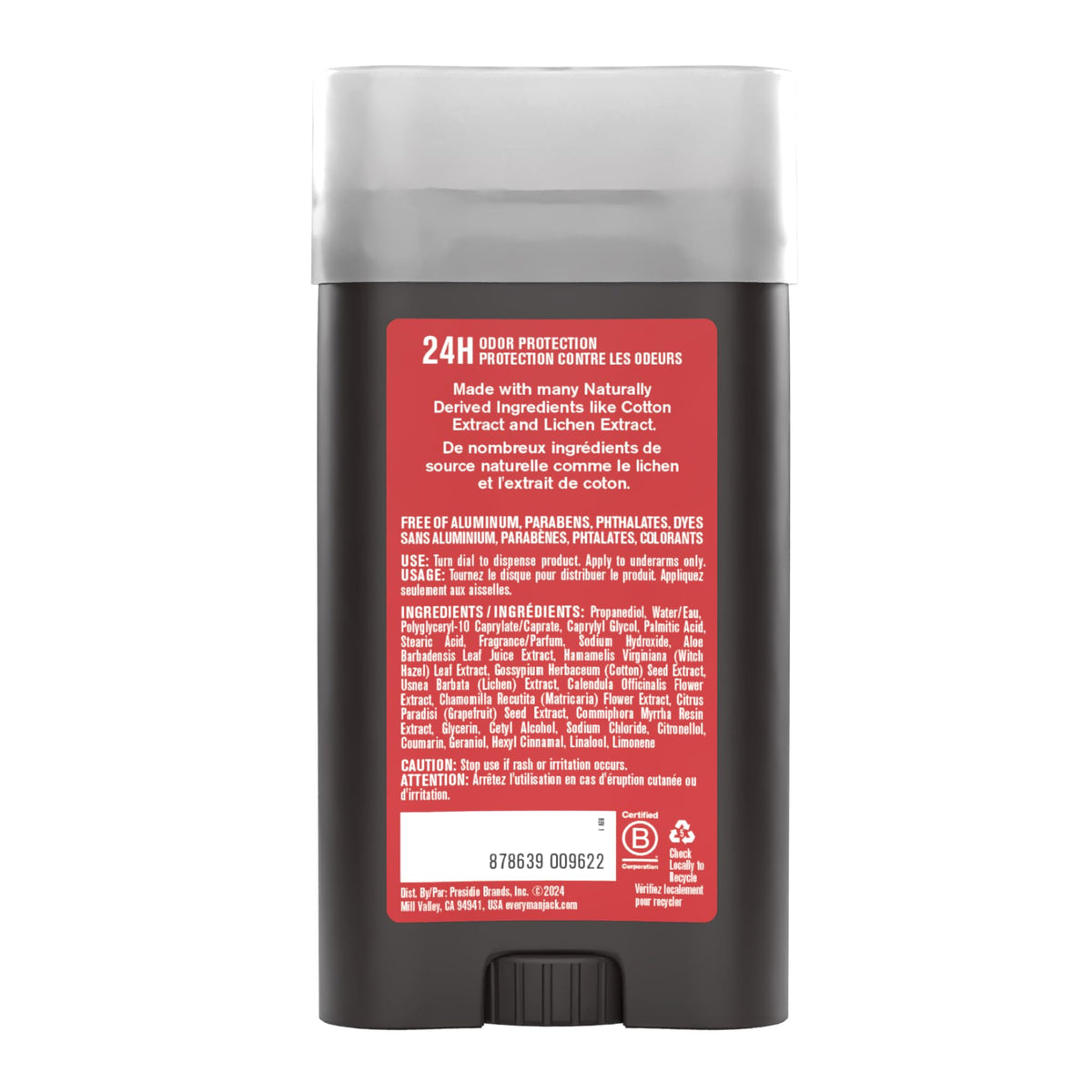Every Man Jack recyclable packaging mark showing reduced plastic advantage