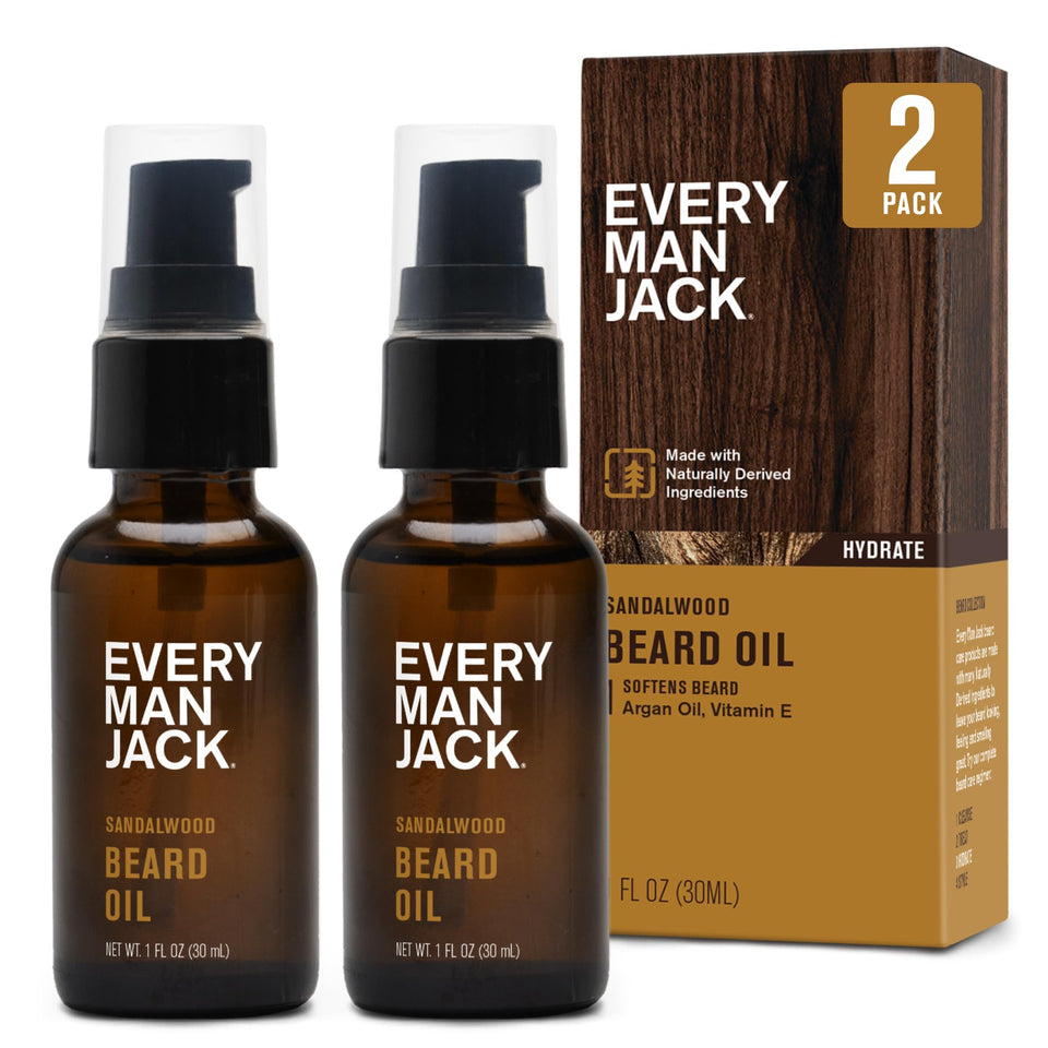 Every Man Jack front packaging showing two bottles and product benefit
