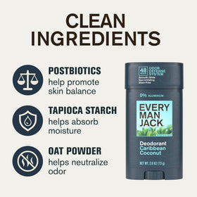 Every Man Jack stick styled with towel and sunglasses evoking island scent confidence
