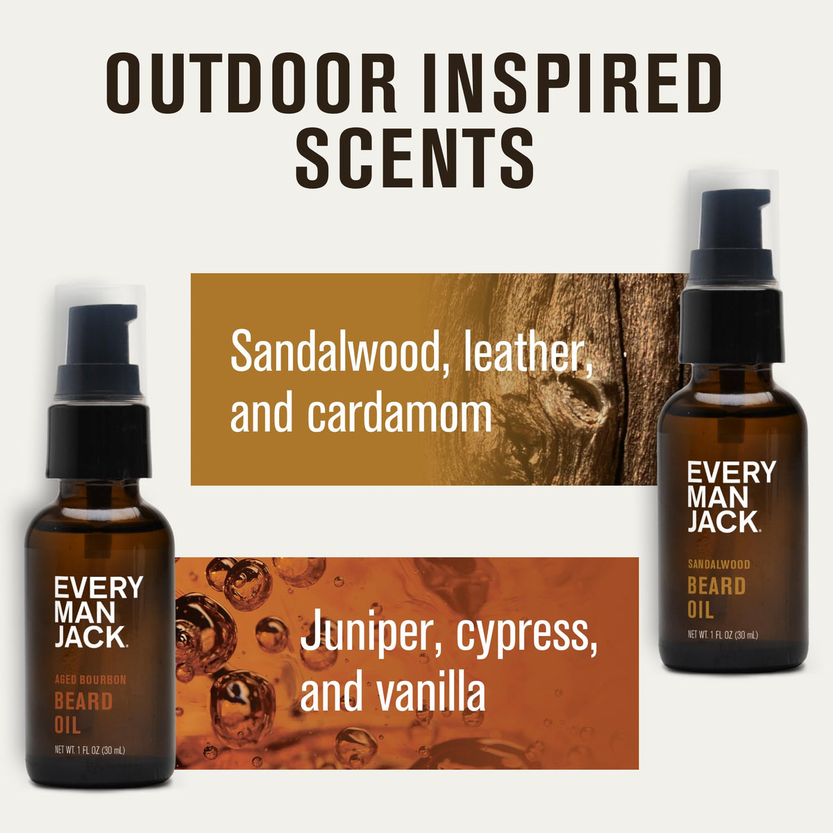 Every Man Jack oil texture on hands illustrating lightweight absorption benefit