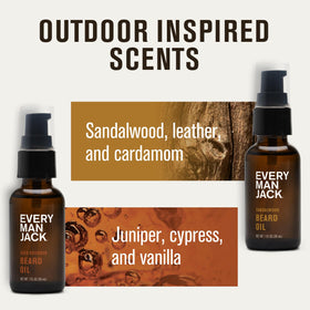 Every Man Jack oil texture on hands illustrating lightweight absorption benefit